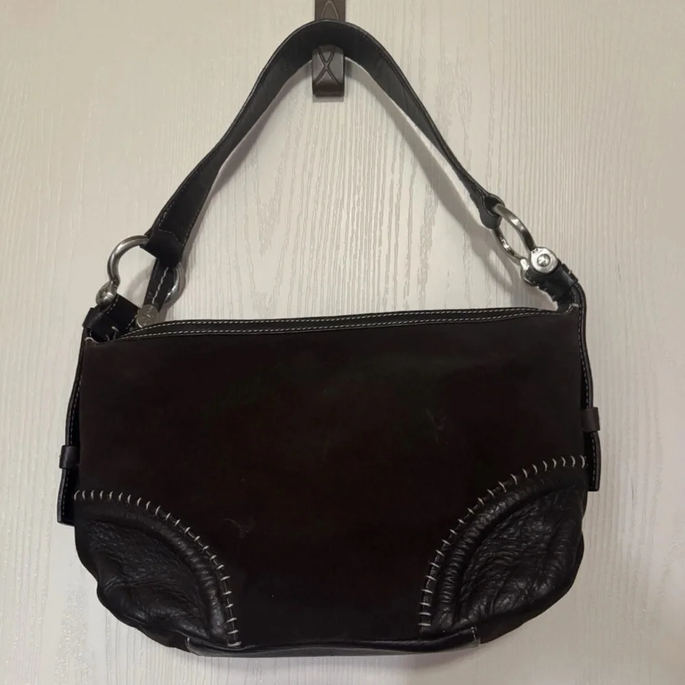 Donald J. Pliner Black and Brown Hobo Bag